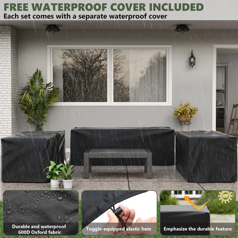 Roussel Patio Set Seating for 9