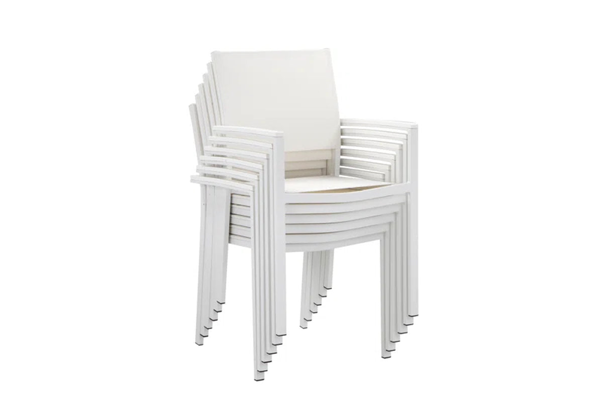 Aynura 6 - Person Metal Patio Dining Set with Rectangular Table