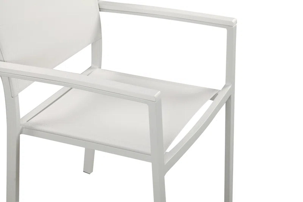 Aynura 6 - Person Metal Patio Dining Set with Rectangular Table