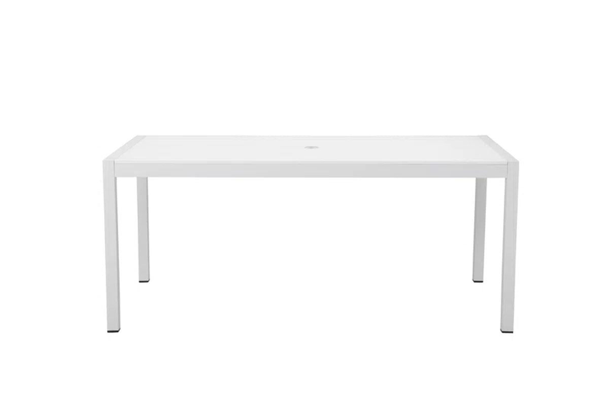 Aynura 6 - Person Metal Patio Dining Set with Rectangular Table